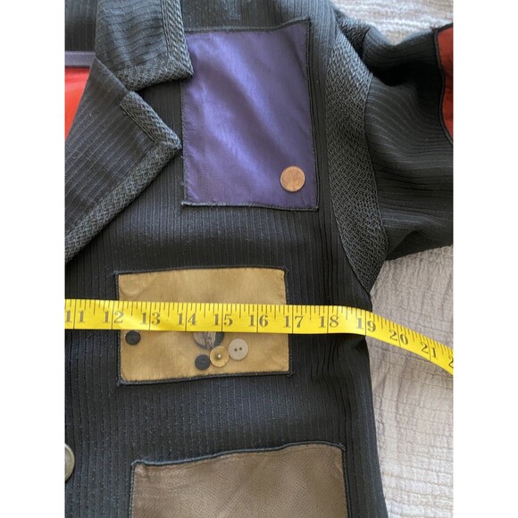 Max & Mabel Art to Wear Patchwork Blazer Size 0 - Picture 10 of 13